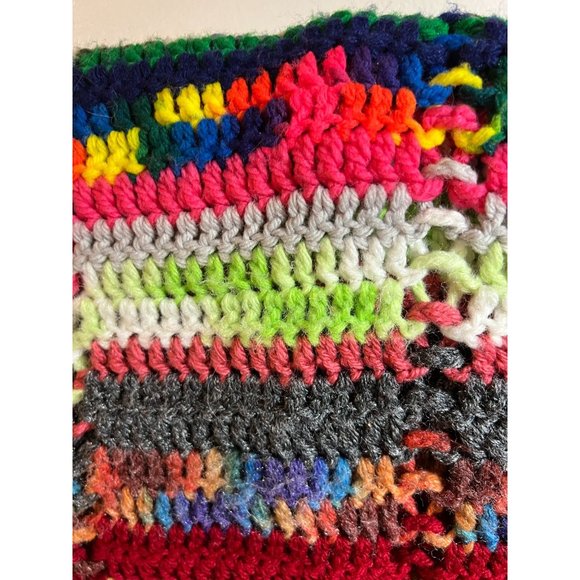 LARGE Handmade Knitted Blanket Afghan Bed Cover 134" (11 ft) x 62" Warm Gift - Picture 3 of 7